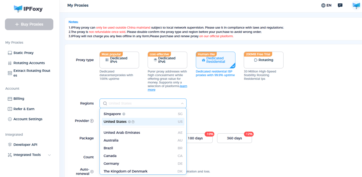 IPFoxy residential proxies offer reliability and cost-efficiency for TikTok operations, especially for small-to-medium multi-account management. Pair them with anti-detect browsers and localized content strategies to minimize risks. Pro Tip: Always comply with TikTok’s community guidelines. Avoid frequent IP switches and prioritize localized content.